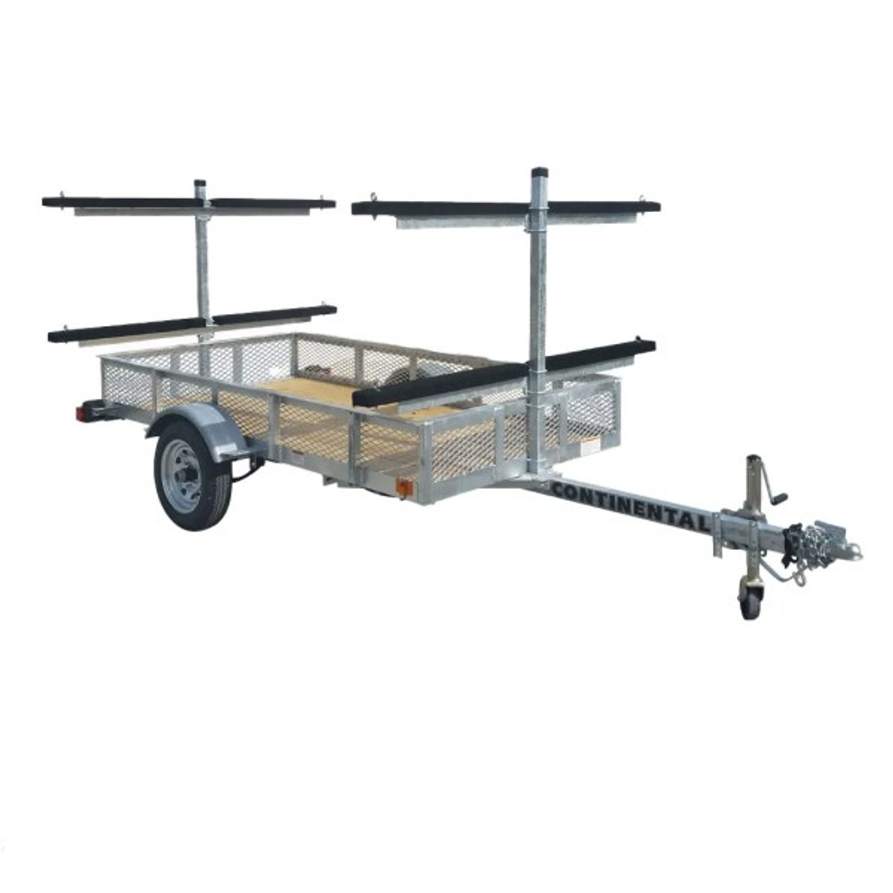 4-8 Boat Kayak Trailer w/ Cargo Basket